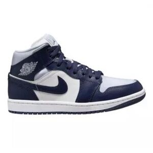 Jordan Blue and White Athletic Shoes with Iconic Design